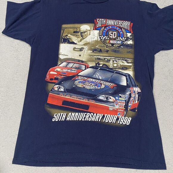 Tultex Other - Vintage Nascar Winston Cup Shirt Mens L Blue 1998 50th Anniversary Read